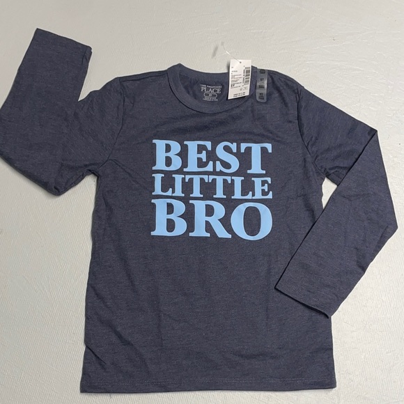The Children's Place Other - The Children's Place Dark Blue 'Best Little Bro' Long Sleeve Tee